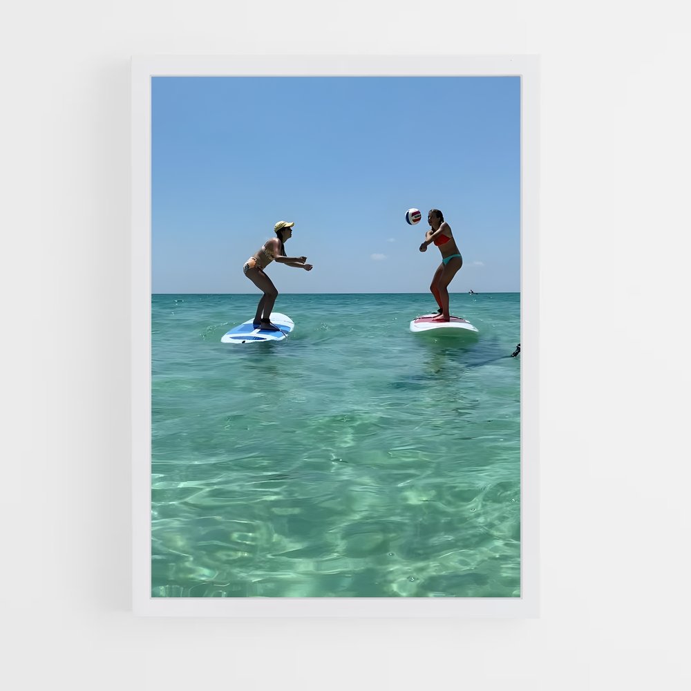 Poster Surf & Volley – affiche Beach-volley (vue 3)